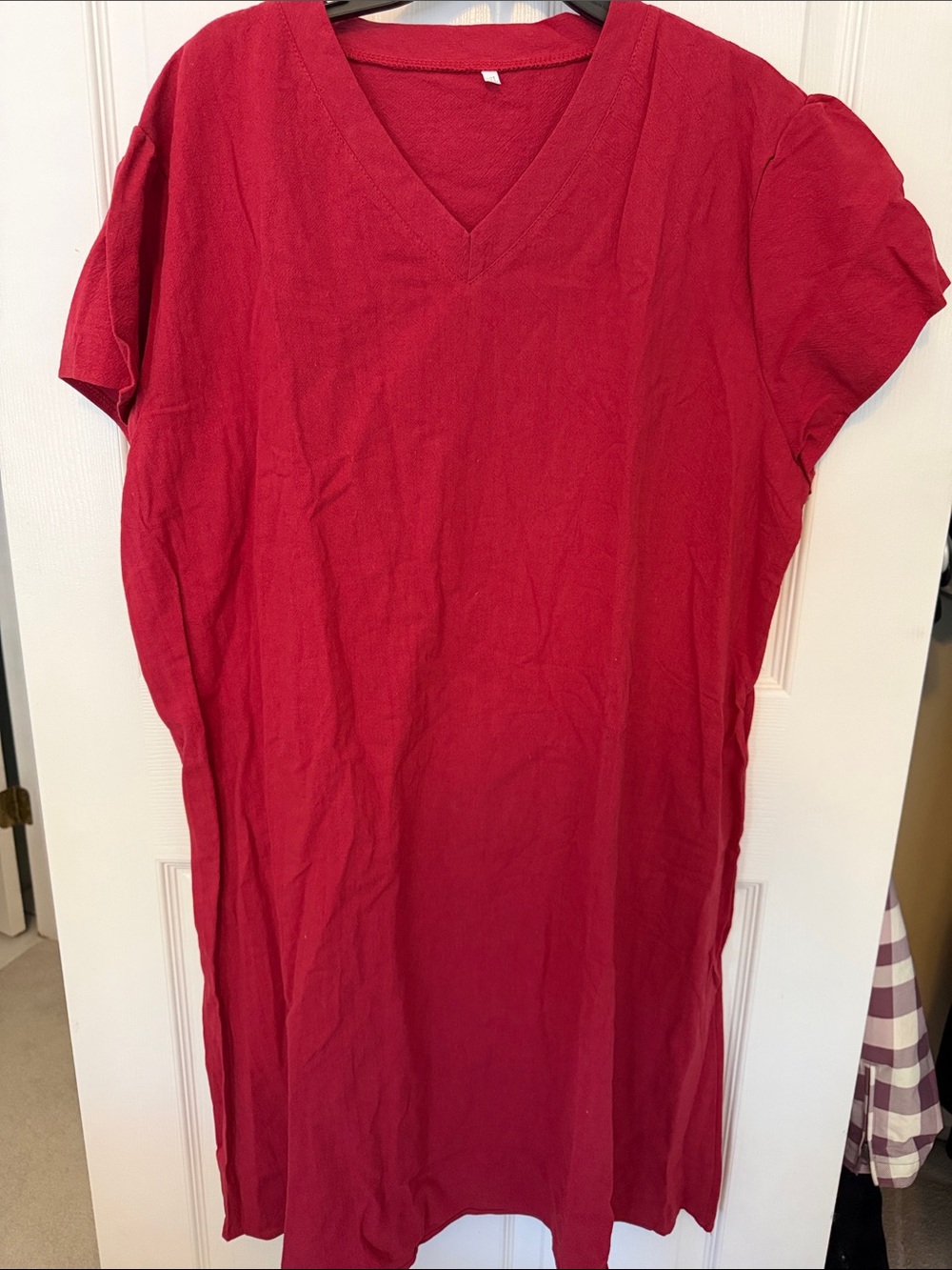New in packaging - Red V-Neck Women’s Dress